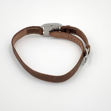  HERMES エルメス ケープコッド ドゥブルトゥール クォーツ 腕時計 シルバー x ブラウン