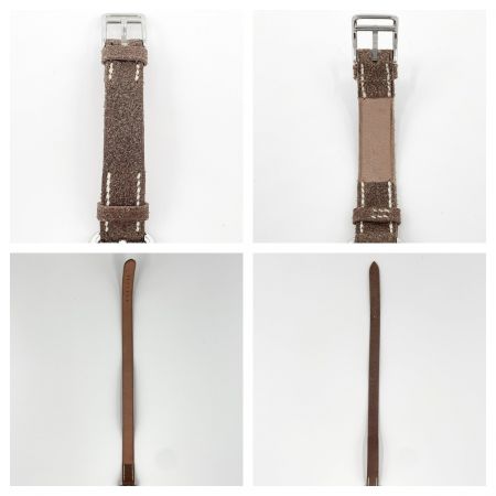  HERMES エルメス ケープコッド ドゥブルトゥール クォーツ 腕時計 シルバー x ブラウン