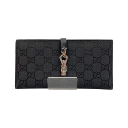 〇〇 GUCCI グッチ クリップ金具 GGキャンバス 長財布 150397 ブラック Aランク