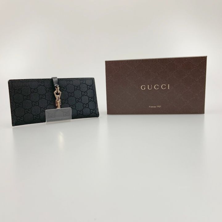GUCCI グッチ クリップ金具 GGキャンバス 長財布 150397 ブラック