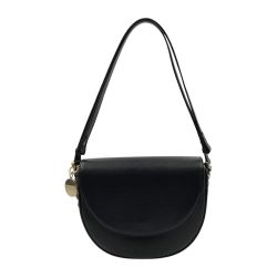 〇〇 Stella McCartney ステラマッカートニー Frayme ミディアム レザーショルダーバッグ  7B0006 W8839 ブラック Bランク
