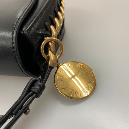  Stella McCartney ステラマッカートニー Frayme ミディアム レザーショルダーバッグ  7B0006 W8839 ブラック