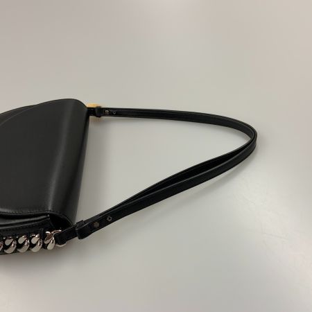 Stella McCartney ステラマッカートニー Frayme ミディアム レザーショルダーバッグ  7B0006 W8839 ブラック