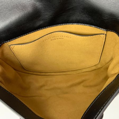  Stella McCartney ステラマッカートニー Frayme ミディアム レザーショルダーバッグ  7B0006 W8839 ブラック