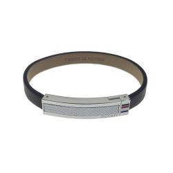 〇〇 TOMMY HILFIGER トミーヒルフィガー バングル ブレスレット ブラック Aランク