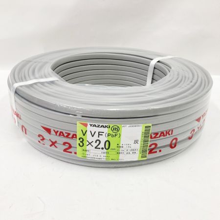  YAZAKI 電材 VVF ケーブル 3芯 3× 2.0 PbF 100m 未開封品