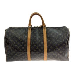 〇〇 LOUIS VUITTON ルイヴィトン モノグラム キーポル55 ボストンバッグ M41424 ブラウン Bランク