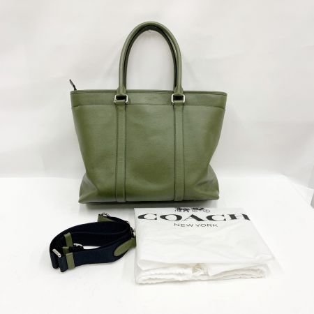  COACH コーチ ビジネス トートバッグ 2way ショルダーバッグ F54758 グリーン