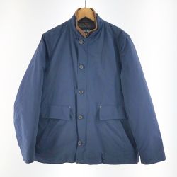 〇〇 McGREGOR マクレガー メンズ ジャケット サイズM ネイビー×ブラウン ライナー付き Bランク