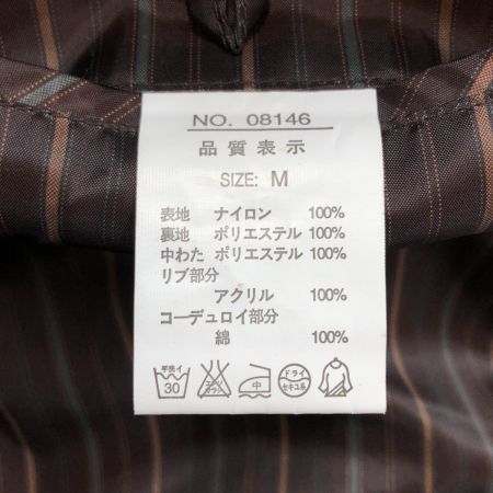  HUSH PUPPIES ハッシュパピー メンズ キルティングジャケット サイズM ベージュ×ブラウン