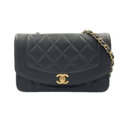 〇〇 CHANEL シャネル ダイアナ マトラッセ チェーン ショルダーバッグ A01164 ブラック Bランク