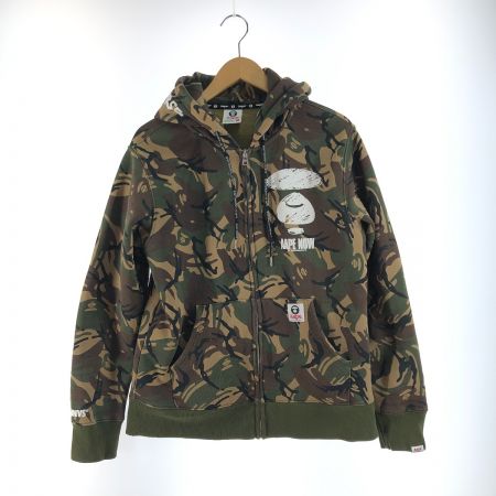  A BATHING APE アベイシングエイプ メンズ マウンテンパーカー カモフラージュ柄 サイズL オリーブ