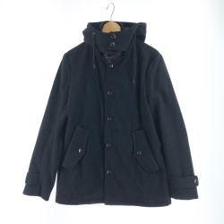 〇〇 NANO UNIVERSE ナノユニバース メンズ フード付コート サイズL ブラック Bランク