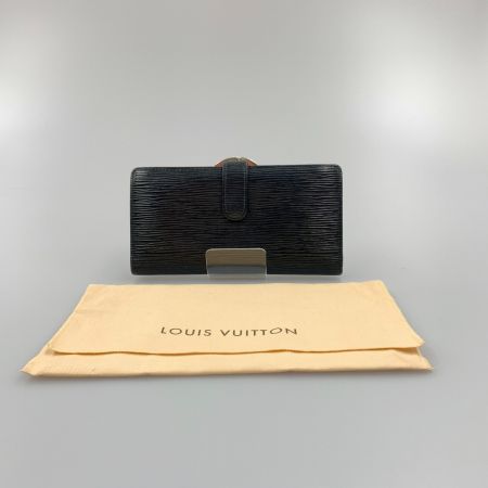 LOUIS VUITTON ルイヴィトン  ルイ ヴィトン エピ コンチネンタル ヴィエノワ がま口 長財布 M63252 ブラック