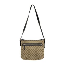〇〇 GUCCI グッチ GGキャンバス ショルダーバッグ レディース 388930 ブラウン Aランク