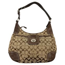 〇〇 COACH コーチ シグネチャー  ワンショルダーバッグ  F13971 ブラウン Cランク