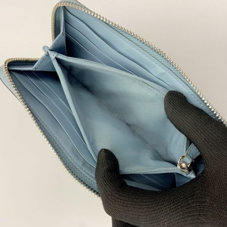  COACH コーチ シグネチャー ラウンドファスナー長財布 花柄 F59729 ブルー