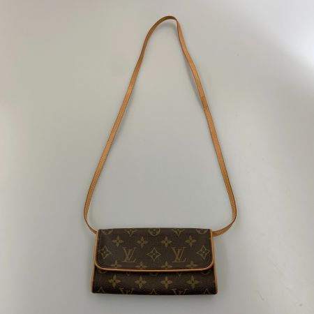  LOUIS VUITTON ルイヴィトン モノグラム ポシェット ツインGM ショルダーバッグ M51852 ブラウン