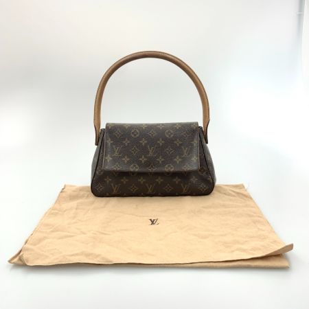  LOUIS VUITTON ルイヴィトン モノグラム ミニ ルーピング セミショルダーバッグ M51147 ブラウン