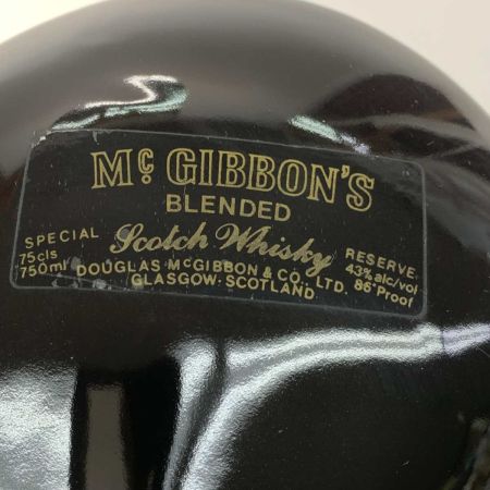 McGIBBONs ウィスキー スコッチ McGIBBONs 750ml 43％ ゴルフクラブ型 未開栓