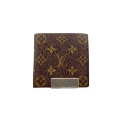 〇〇 LOUIS VUITTON ルイヴィトン モノグラム ポルトフォイユ マルコ 二つ折り短財布  M61675 ブラウン Bランク
