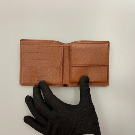  LOUIS VUITTON ルイヴィトン モノグラム ポルトフォイユ マルコ 二つ折り短財布  M61675 ブラウン