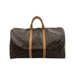 〇〇 LOUIS VUITTON ルイヴィトン モノグラム キーポル55 ボストン バッグ M41424 ブラウン Cランク