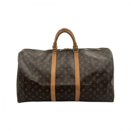  LOUIS VUITTON ルイヴィトン モノグラム キーポル55 ボストン バッグ M41424 ブラウン