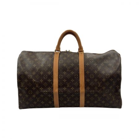  LOUIS VUITTON ルイヴィトン モノグラム キーポル55 ボストン バッグ M41424 ブラウン