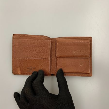  LOUIS VUITTON ルイヴィトン モノグラム ポルトフォイユ マルコ 二つ折り短財布  M61675 ブラウン