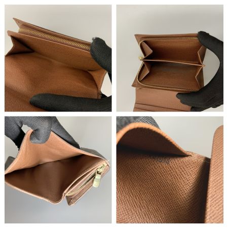 LOUIS VUITTON ルイヴィトン モノグラム ポルト モネ ビエ トレゾール 二つ折り財布 M61730 ブラウン