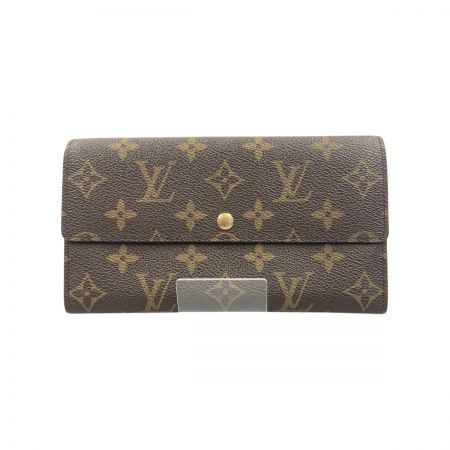  LOUIS VUITTON ルイヴィトン モノグラム ポシェット ポルト モネ クレディ 二つ折り長財布  M61726 ブラウン