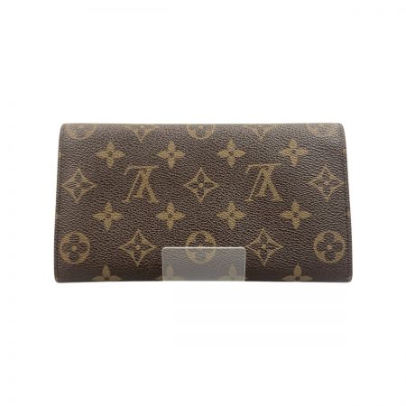  LOUIS VUITTON ルイヴィトン モノグラム ポシェット ポルト モネ クレディ 二つ折り長財布  M61726 ブラウン