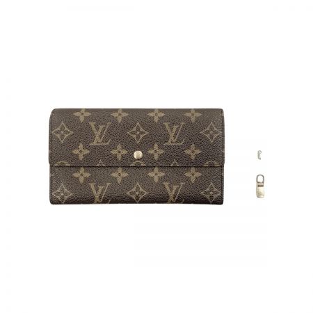  LOUIS VUITTON ルイヴィトン モノグラム ポシェット ポルト モネ クレディ 二つ折り長財布  M61726 ブラウン