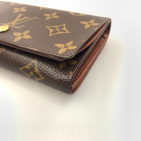  LOUIS VUITTON ルイヴィトン モノグラム ポルト モネ ビエ トレゾール 二つ折財布 M61730 ブラウン