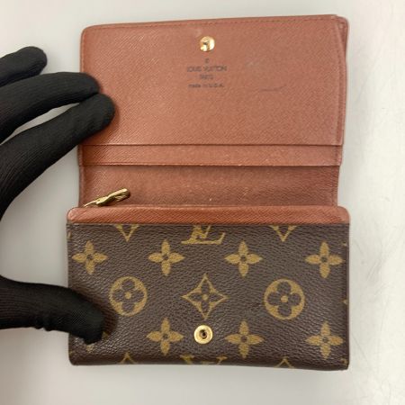  LOUIS VUITTON ルイヴィトン モノグラム ポルト モネ ビエ トレゾール 二つ折財布 M61730 ブラウン
