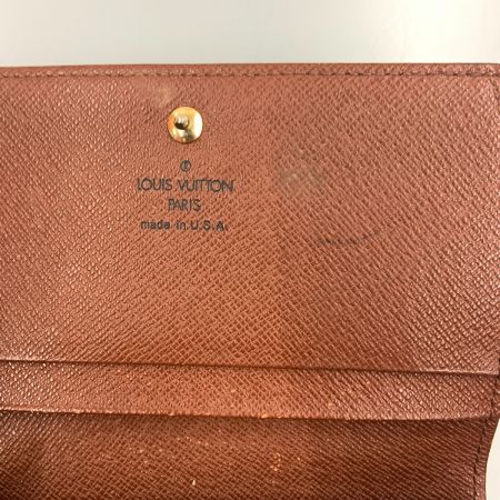  LOUIS VUITTON ルイヴィトン モノグラム ポルト モネ ビエ トレゾール 二つ折財布 M61730 ブラウン