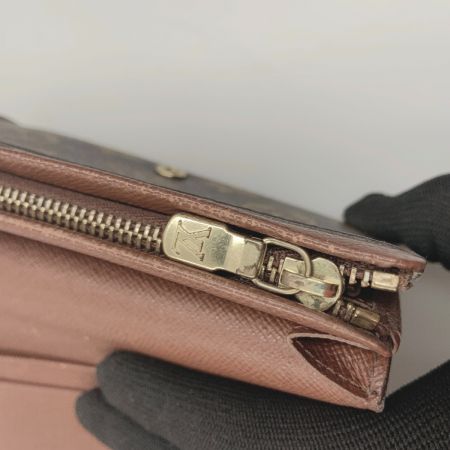  LOUIS VUITTON ルイヴィトン モノグラム ポルト モネ ビエ トレゾール 二つ折財布 M61730 ブラウン