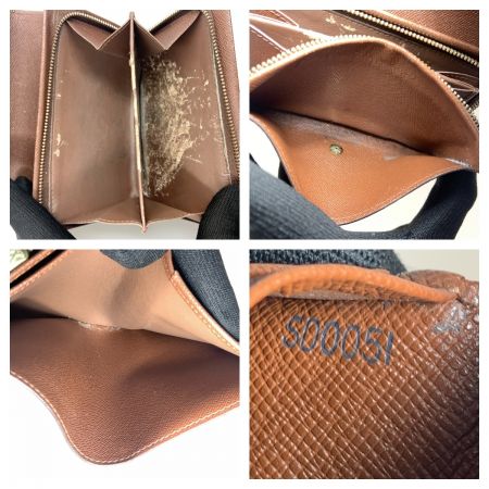  LOUIS VUITTON ルイヴィトン モノグラム ポルト モネ ビエ トレゾール 二つ折財布 M61730 ブラウン