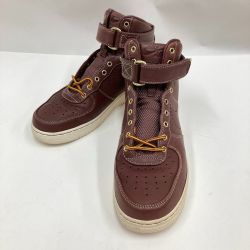 〇〇 NIKE ナイキ AIR FORCE 1 HIGH PREMIUM LE エア フォースワン ハイ プレミアム 386161-600 ブラウン スニーカー 26cm Bランク