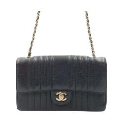 〇〇 CHANEL シャネル キャビア スキン マドモアゼル チェーンショルダーバッグ ブラック Cランク