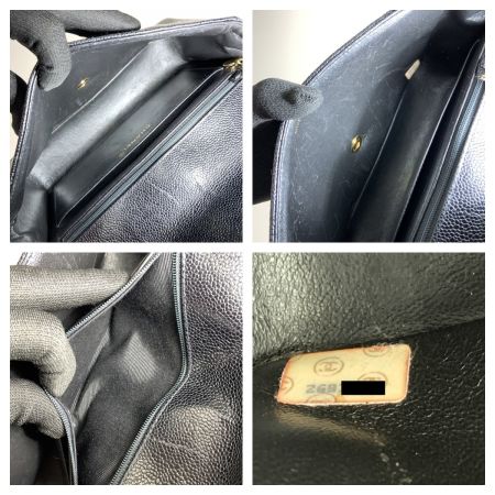  CHANEL シャネル キャビア スキン マドモアゼル チェーンショルダーバッグ ブラック