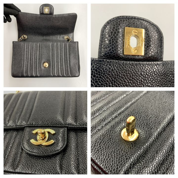 中古】 CHANEL シャネル キャビア スキン マドモアゼル チェーンショルダーバッグ ブラック｜総合リサイクルショップ  なんでもリサイクルビッグバン オンラインストア