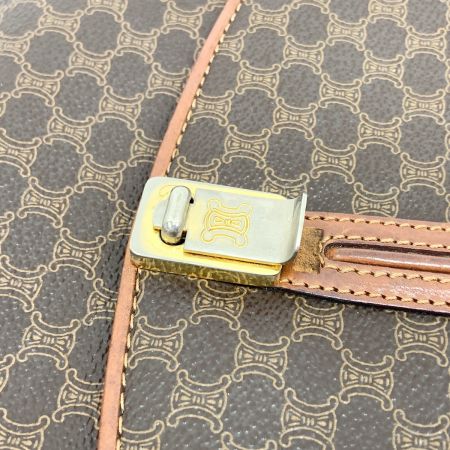  CELINE セリーヌ マカダム柄 ショルダーバッグ ブラウン