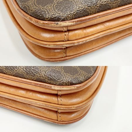  CELINE セリーヌ マカダム柄 ショルダーバッグ ブラウン