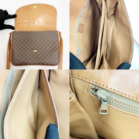  CELINE セリーヌ マカダム柄 ショルダーバッグ ブラウン