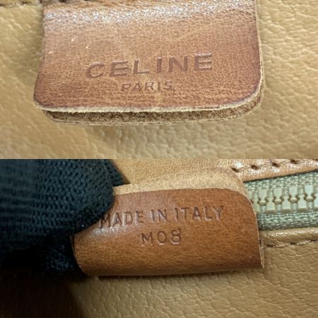  CELINE セリーヌ マカダム柄 ショルダーバッグ ブラウン