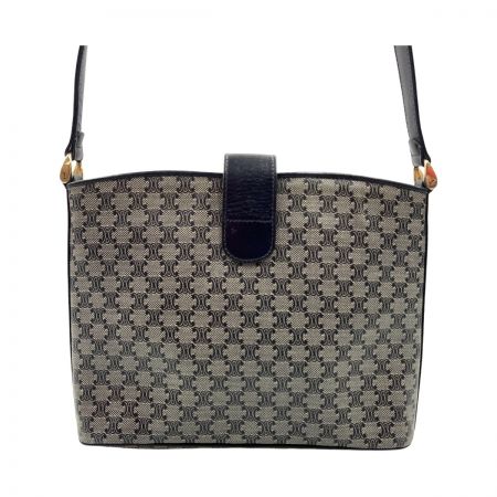  CELINE セリーヌ マカダム柄 ショルダーバッグ ネイビー