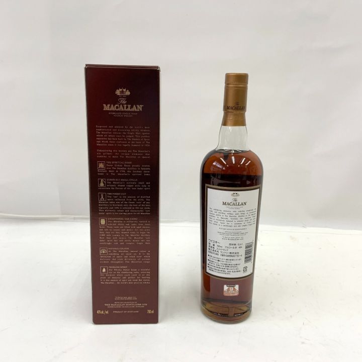 The MACALLAN マッカラン ハイランド シングルモルト スコッチウイスキー シェリー オーク カスク 12年 旧ボトル 40％ 700ml  ワインレッド 未開栓｜中古｜なんでもリサイクルビッグバン