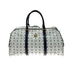 〇〇 MCM エムシーエム ボストンバッグ ホワイト Bランク